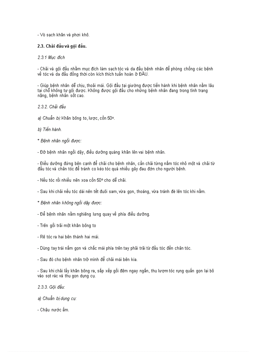 image for page Chăm sóc hàng ngày và vệ sinh cho bệnh nhân