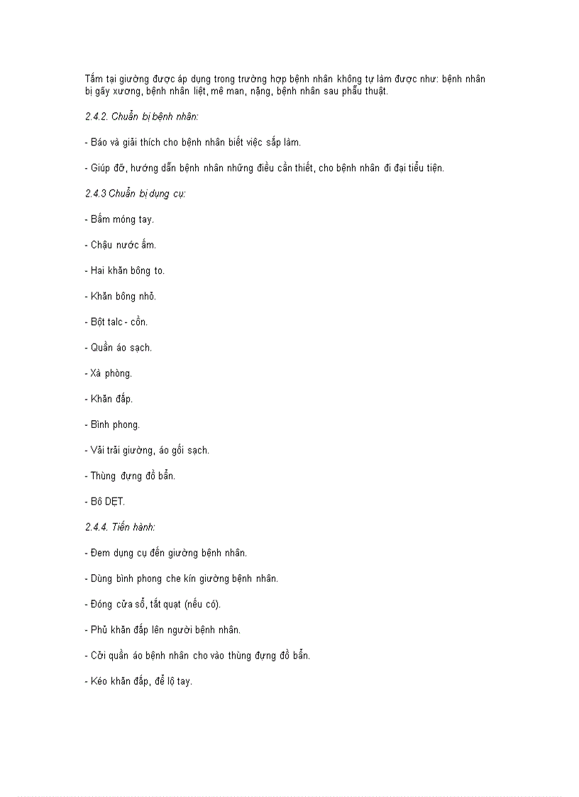 image for page Chăm sóc hàng ngày và vệ sinh cho bệnh nhân