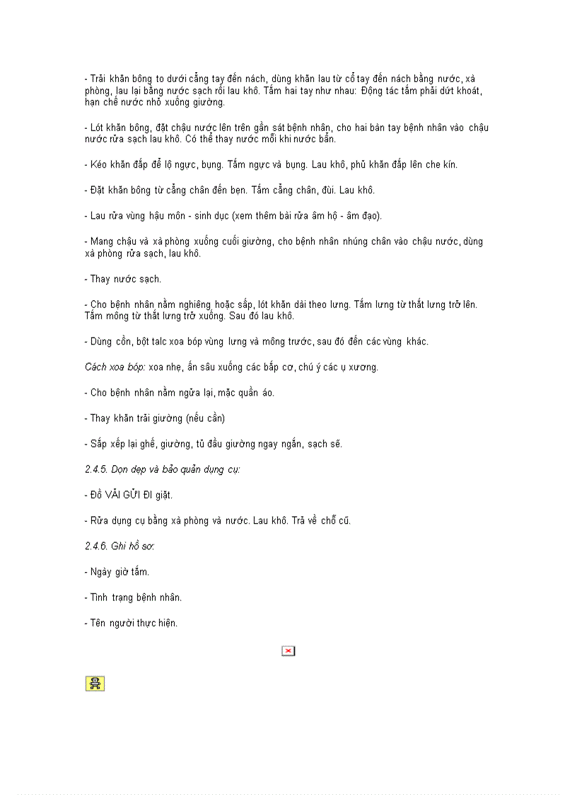 image for page Chăm sóc hàng ngày và vệ sinh cho bệnh nhân