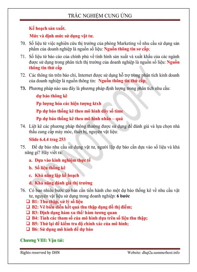 image for page Trắc nghiệm đáp án môn quản trị cung ứng hay là quản trị logistic