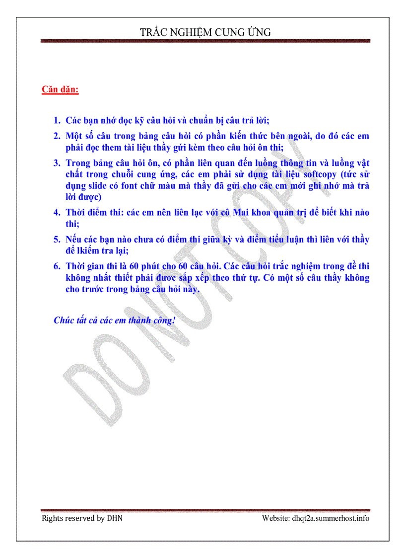 image for page Trắc nghiệm đáp án môn quản trị cung ứng hay là quản trị logistic