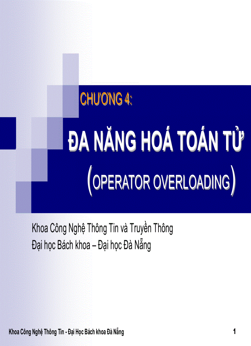 image for page Tài liệu lập trình hướng đối tượng Ths Lê Thị Mỹ Hạnh ĐH BK Đà Nẵng 1