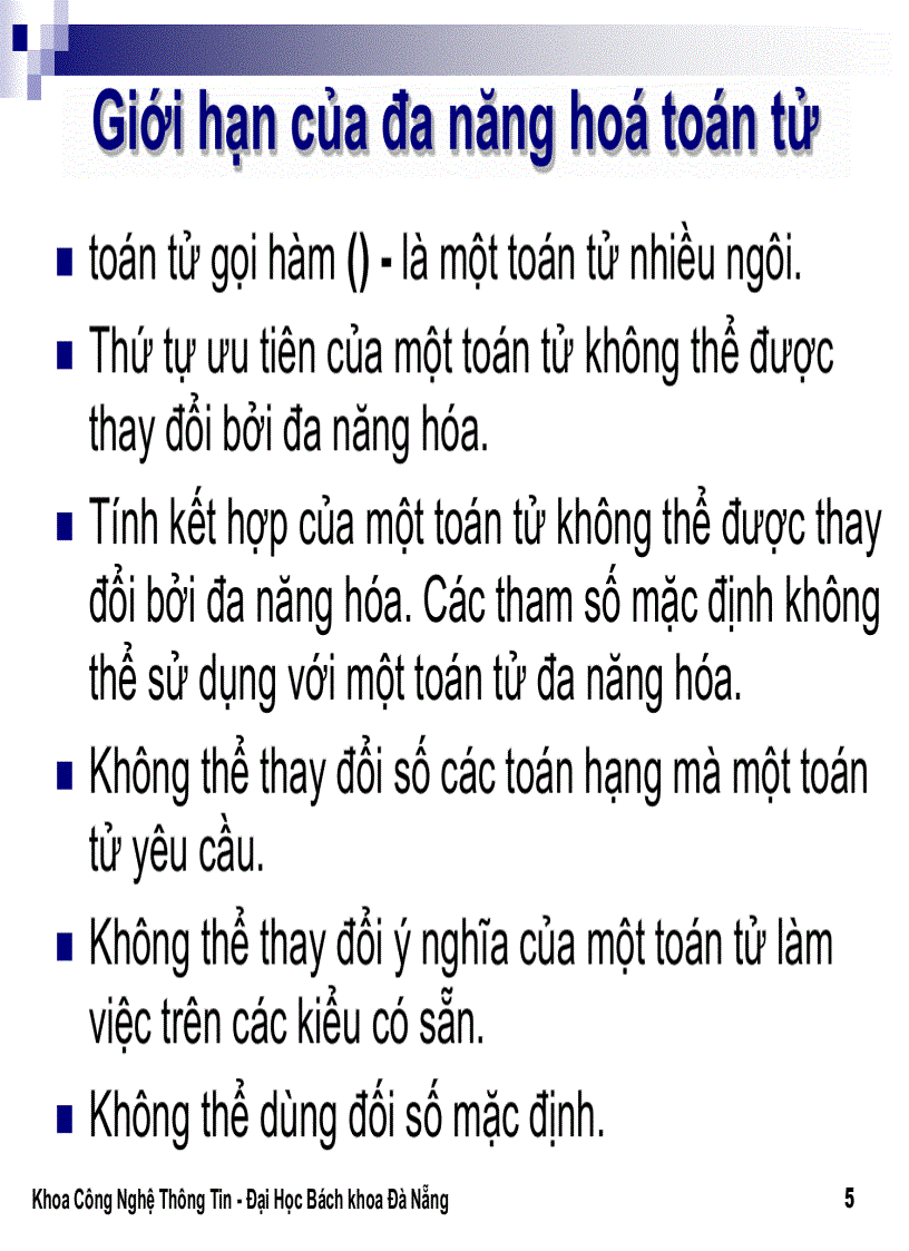 image for page Tài liệu lập trình hướng đối tượng Ths Lê Thị Mỹ Hạnh ĐH BK Đà Nẵng 1