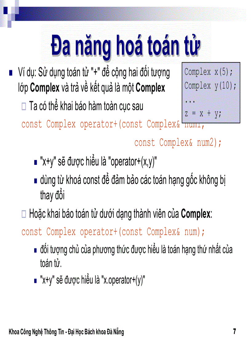 image for page Tài liệu lập trình hướng đối tượng Ths Lê Thị Mỹ Hạnh ĐH BK Đà Nẵng 1