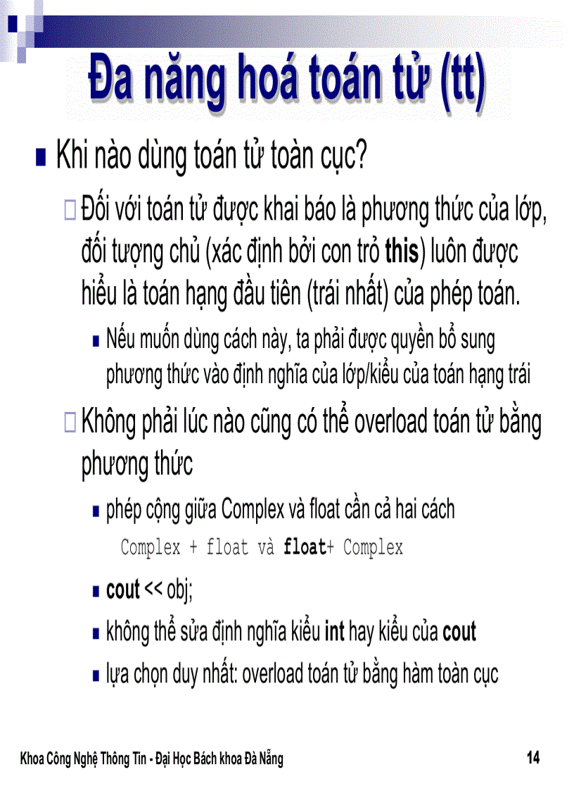 image for page Tài liệu lập trình hướng đối tượng Ths Lê Thị Mỹ Hạnh ĐH BK Đà Nẵng 1