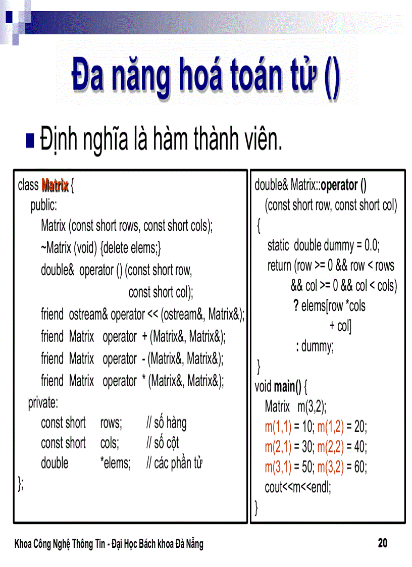 image for page Tài liệu lập trình hướng đối tượng Ths Lê Thị Mỹ Hạnh ĐH BK Đà Nẵng 1