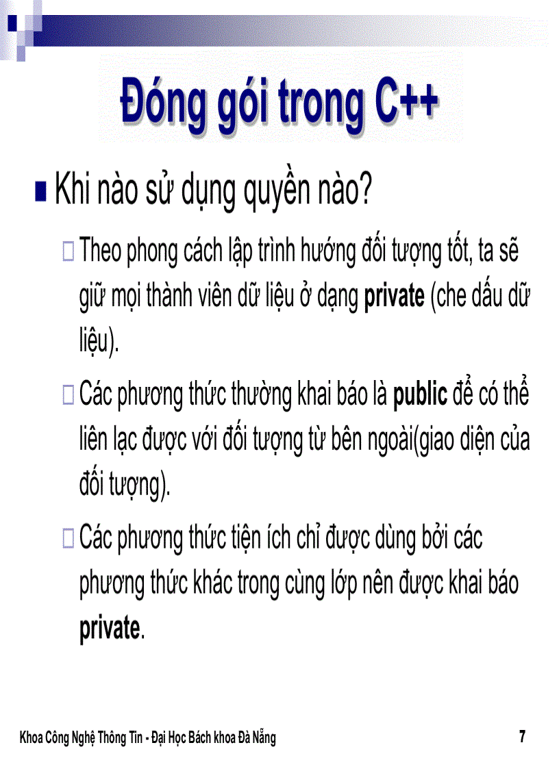 image for page Tài liệu lập trình hướng đối tượng Ths Lê Thị Mỹ Hạnh ĐH BK Đà Nẵng 2