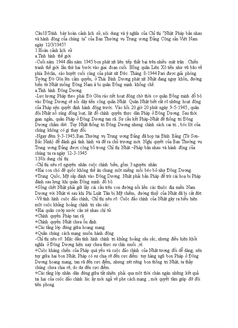 image for page Trình bày hoàn cảnh lịch sử nội dung và ý nghĩa của Chỉ thị Nhật Pháp bắn nhau và hành động của chúng ta của Ban Thường vụ Trung ương Đảng Cộng sản Việt Nam ngày 12 3 1945