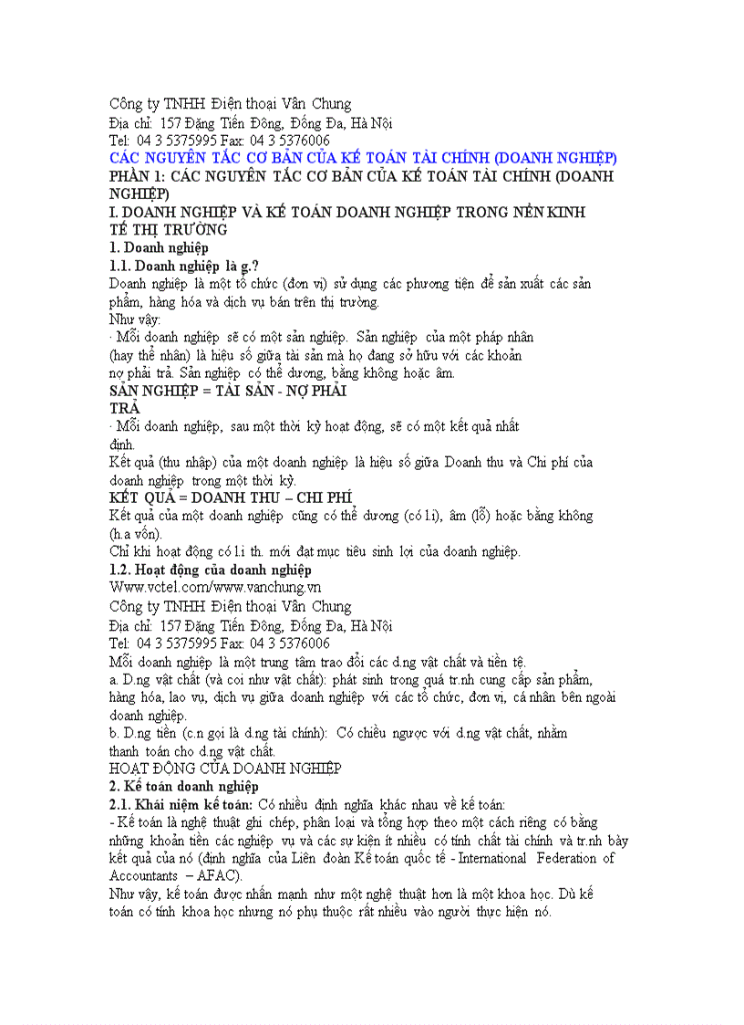 image for page Các nguyên tắc cơ bản của kế toán tài chính doanh nghiệp 1
