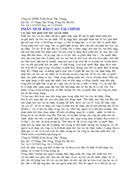 Phân tích báo cáo tài chính