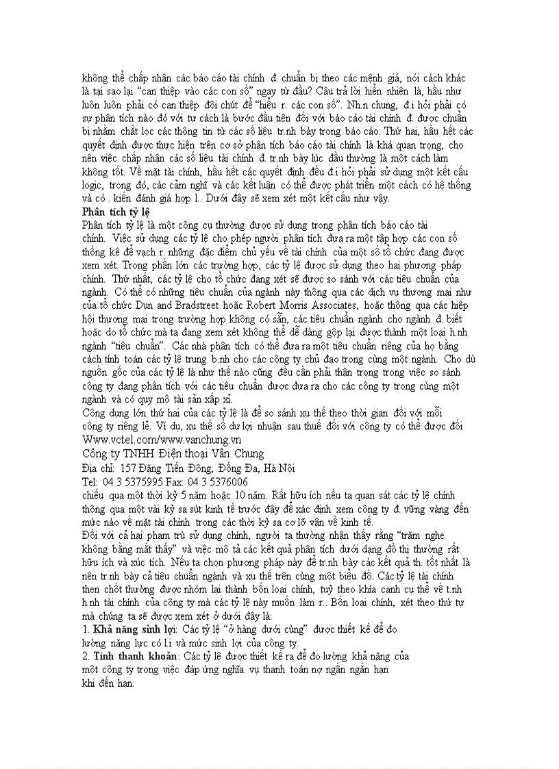 image for page Phân tích báo cáo tài chính