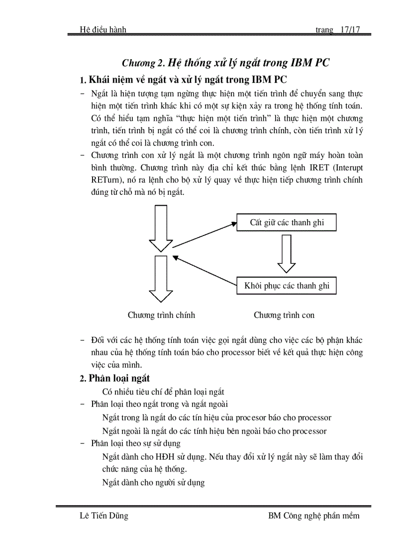 image for page Bài giảng môn Hệ Điều Hành