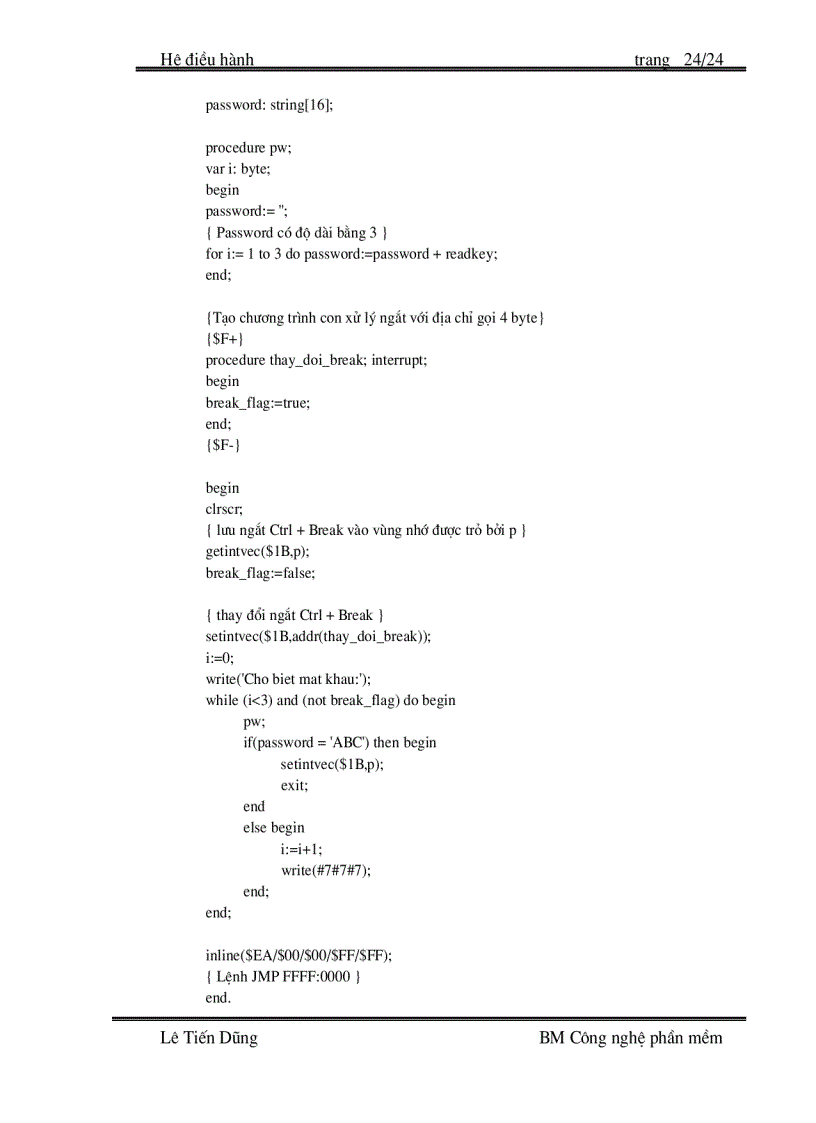 image for page Bài giảng môn Hệ Điều Hành