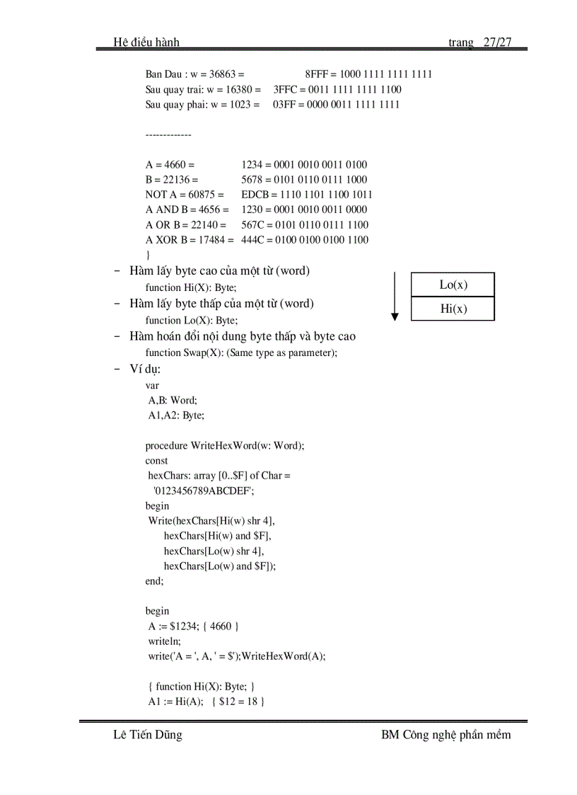image for page Bài giảng môn Hệ Điều Hành