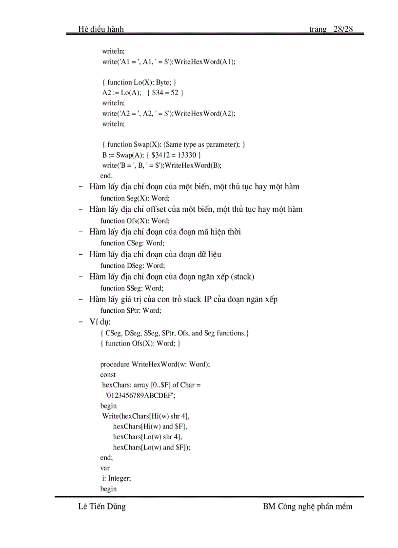 image for page Bài giảng môn Hệ Điều Hành