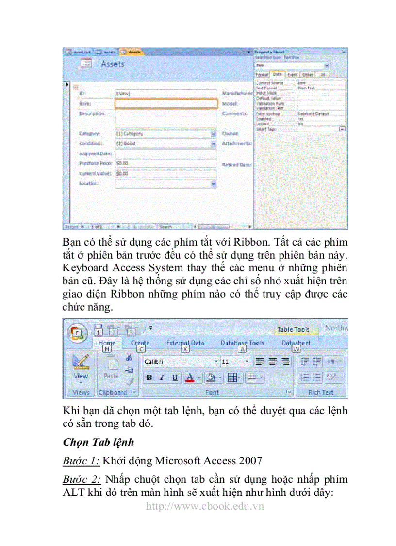 image for page Giáo trình Access 2007 dành cho các bạn mới bắt đầu học Access