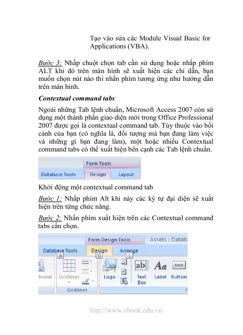 image for page Giáo trình Access 2007 dành cho các bạn mới bắt đầu học Access