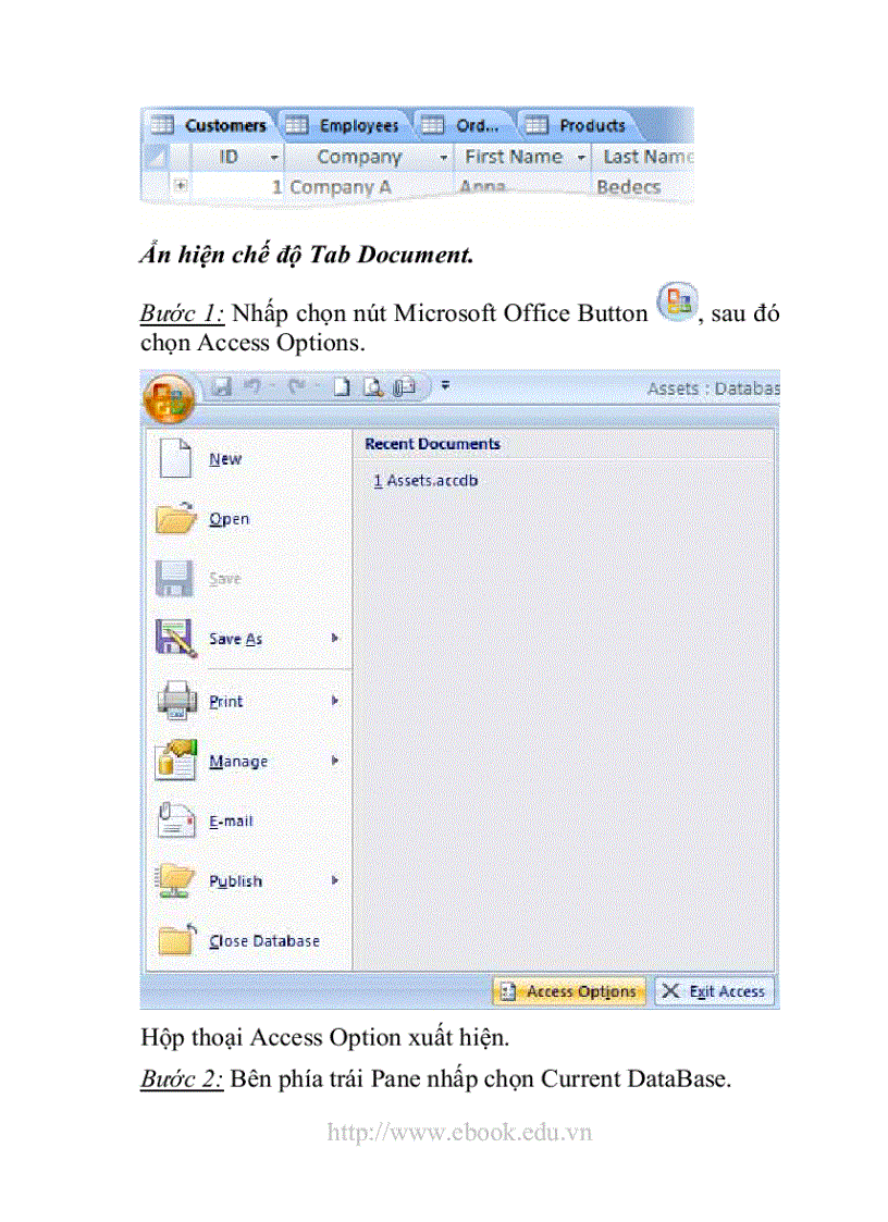 image for page Giáo trình Access 2007 dành cho các bạn mới bắt đầu học Access