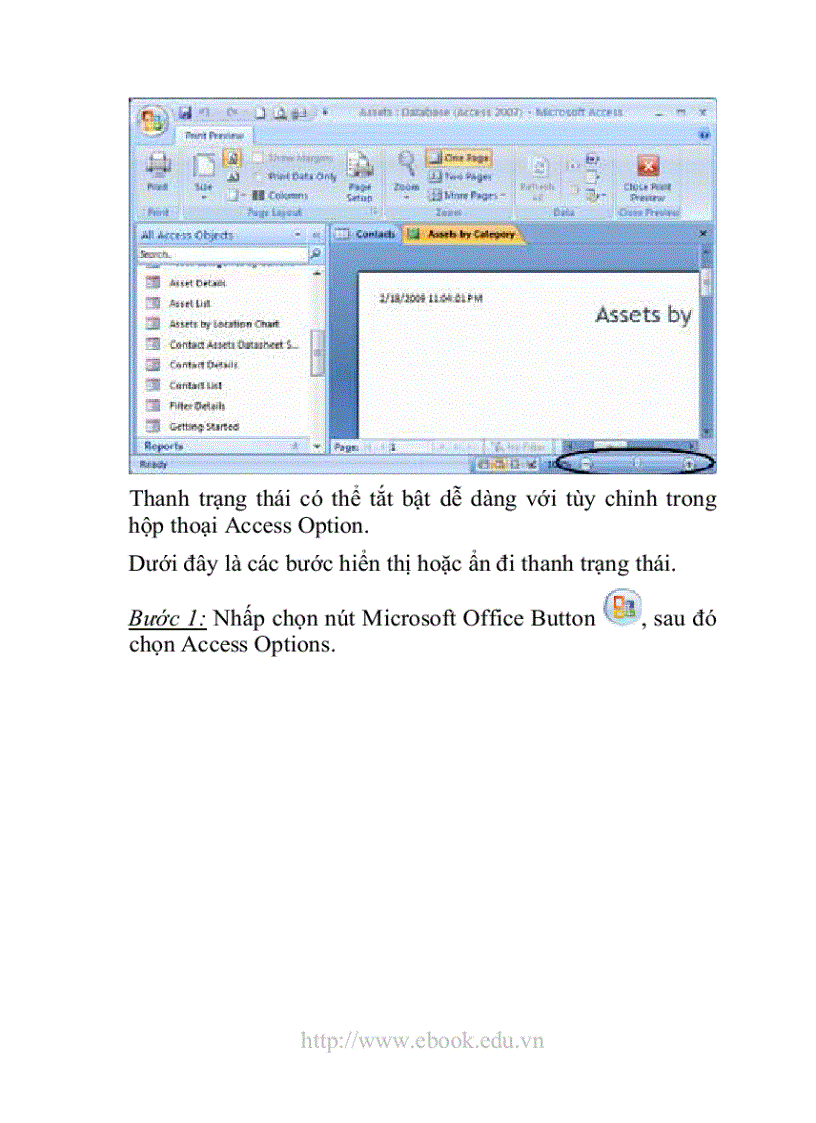 image for page Giáo trình Access 2007 dành cho các bạn mới bắt đầu học Access