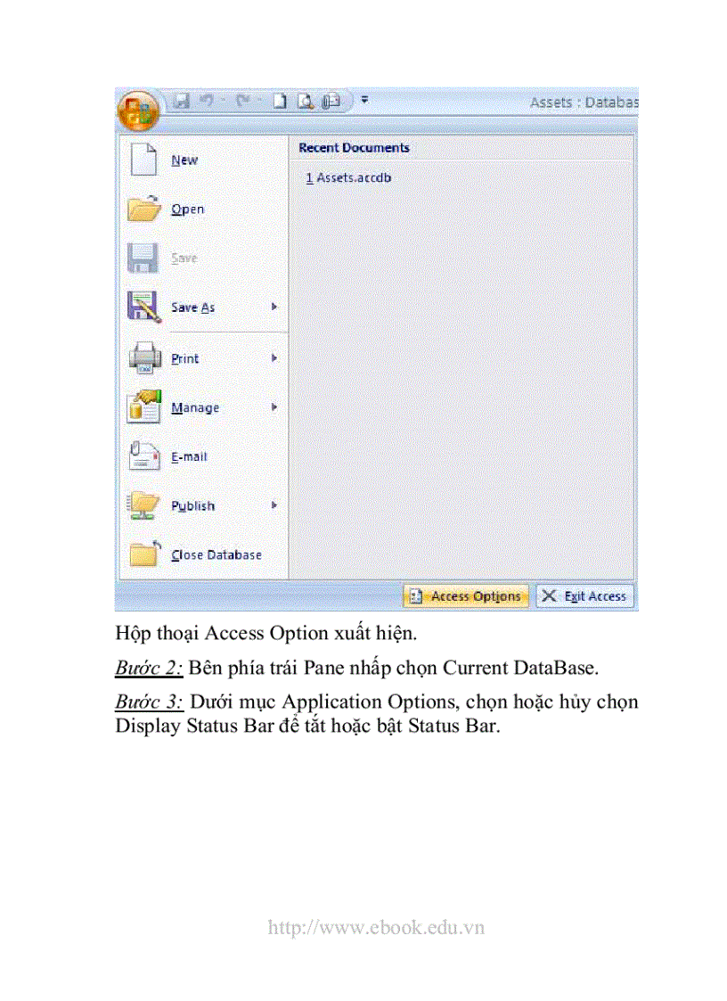 image for page Giáo trình Access 2007 dành cho các bạn mới bắt đầu học Access
