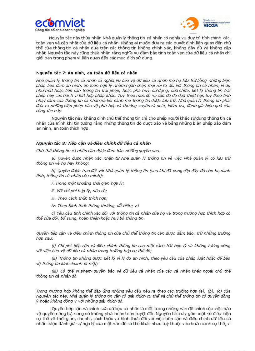image for page Những nguyên tắc cơ bản về bảo vệ dữ liệu cá nhân trong thương mại điện tử của APEC