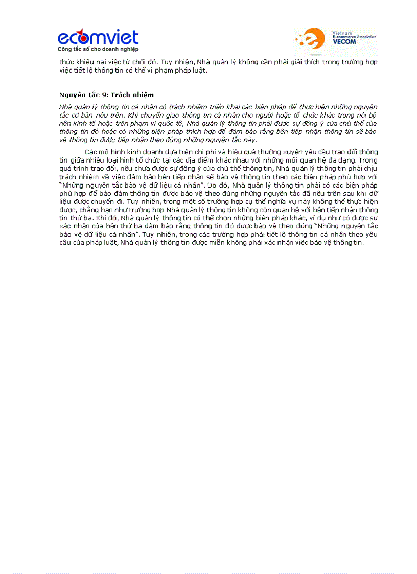 image for page Những nguyên tắc cơ bản về bảo vệ dữ liệu cá nhân trong thương mại điện tử của APEC