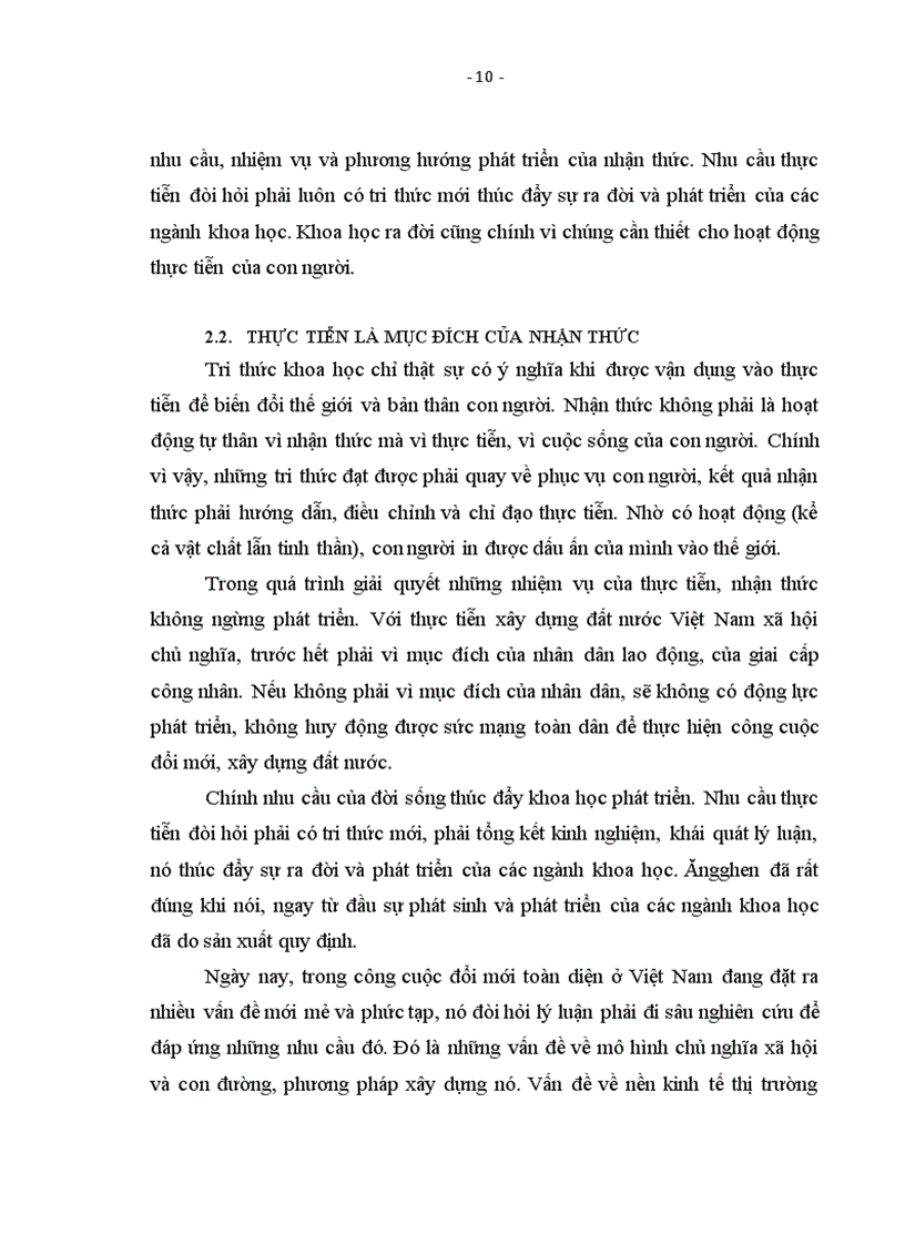 image for page Vai trò của thực tiễn đối với nhận thức