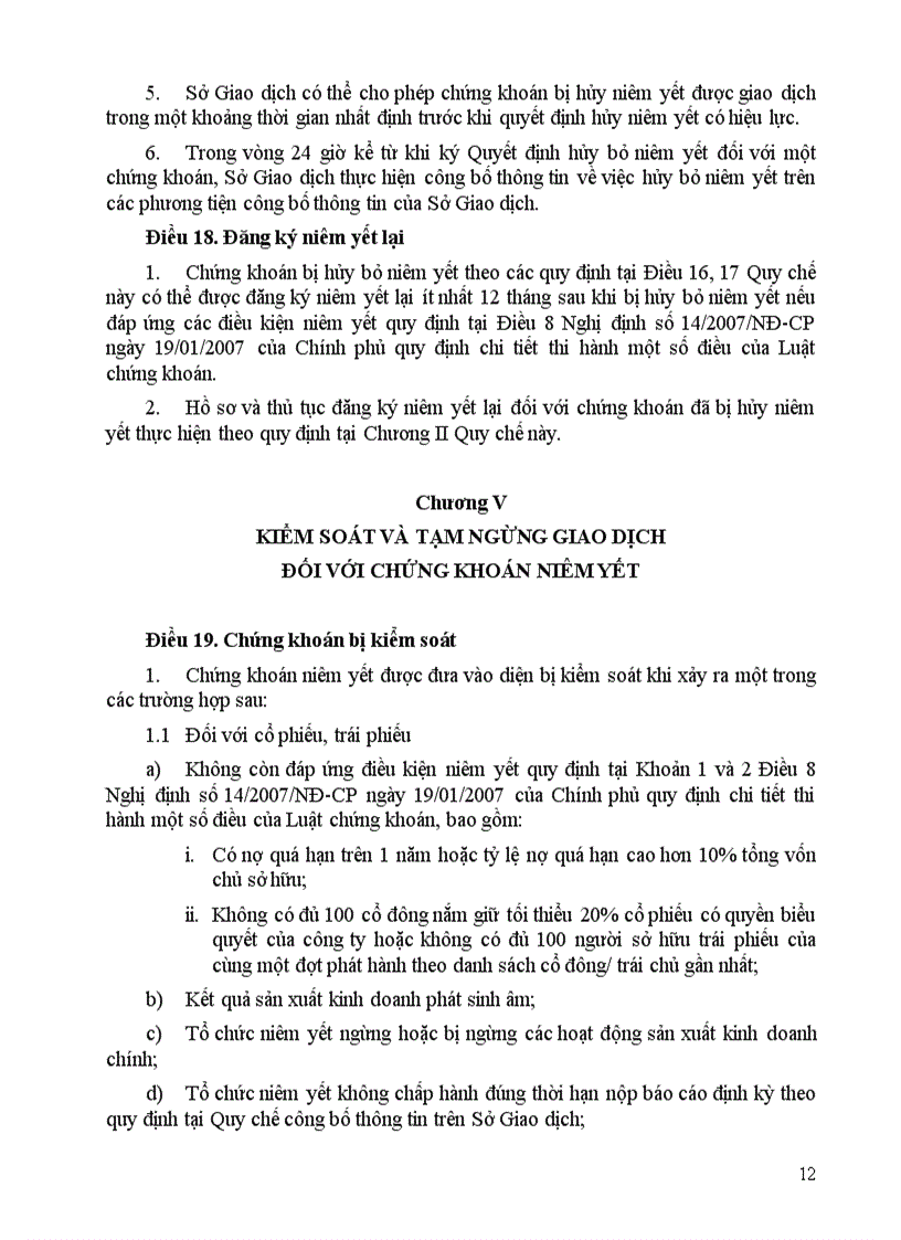 image for page Quy chế niêm yết trên sở giao dịch chứng khoán