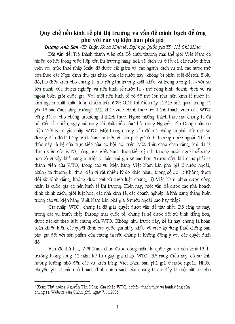 image for page Quy chế nền kinh tế phi thị trường và vấn đề minh bạch để ứng phó với các vụ kiện bán phá giá