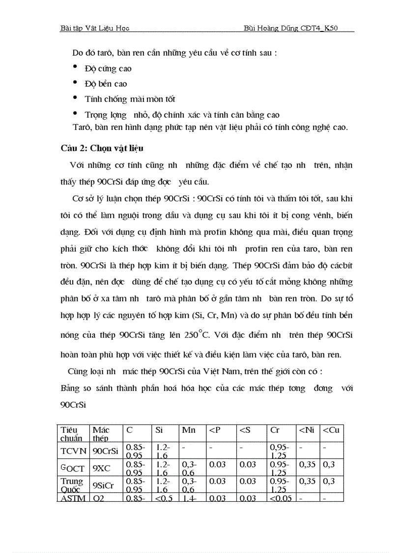 image for page Bài tập lớn một vật liệu học Taro Bàn ren