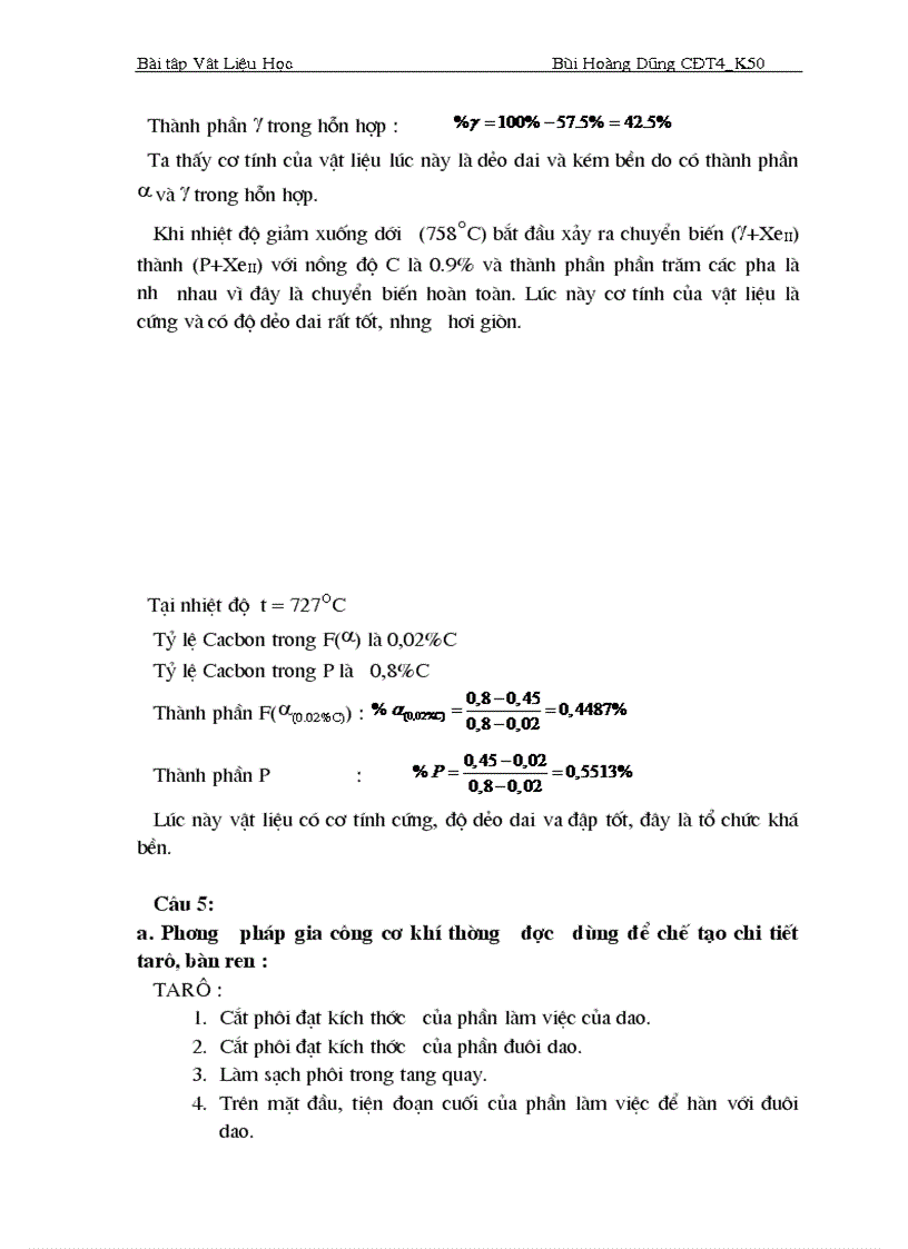 image for page Bài tập lớn một vật liệu học Taro Bàn ren