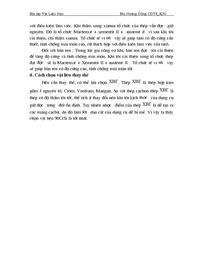 image for page Bài tập lớn một vật liệu học Taro Bàn ren