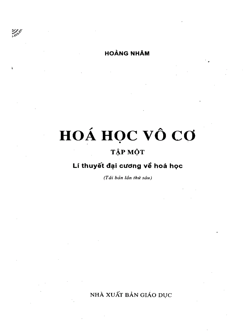 image for page Hóa vô cơ Hoàng Nhâm Tập 1