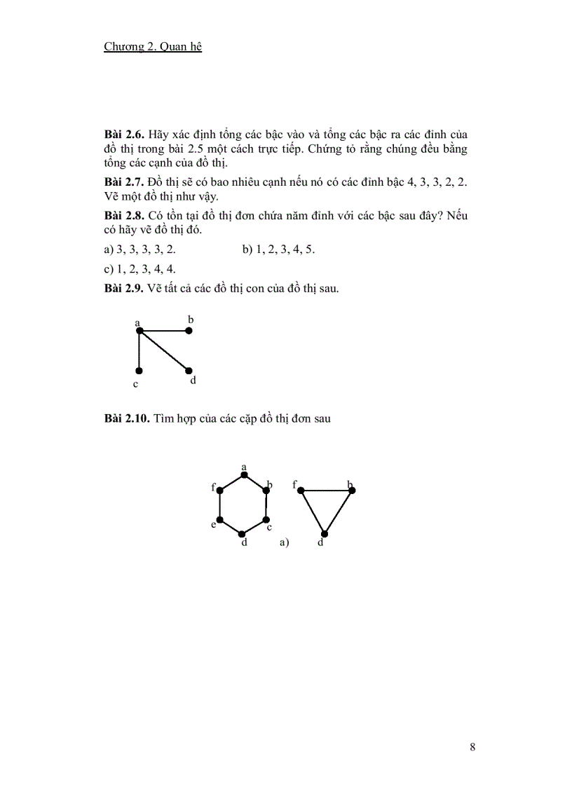 image for page Bài tập Toán rời rạc và nhập môn lý thuyết đồ thị