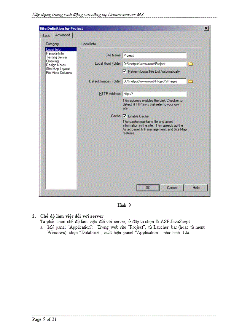 image for page Hướng dẫn xây dựng ứng dụng web với macromedia dreamweaver mx