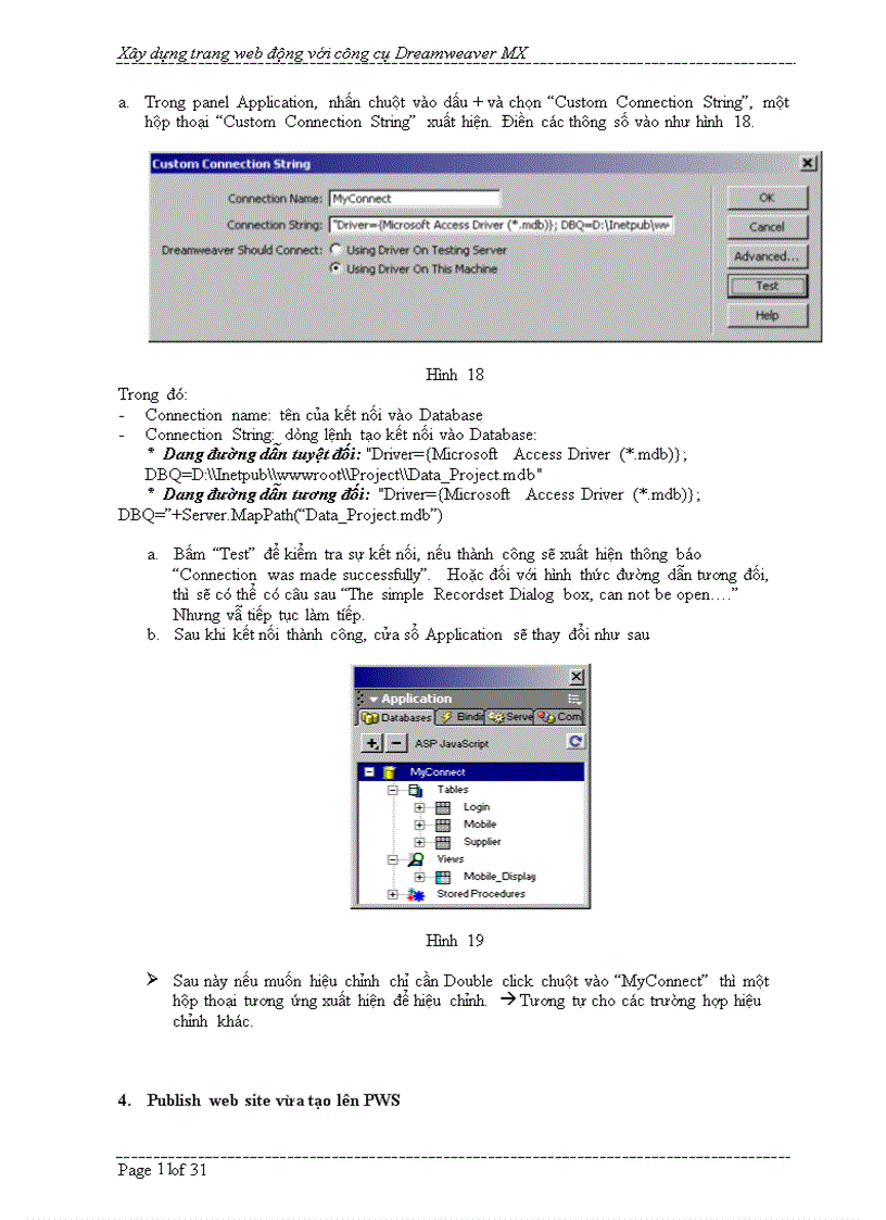 image for page Hướng dẫn xây dựng ứng dụng web với macromedia dreamweaver mx