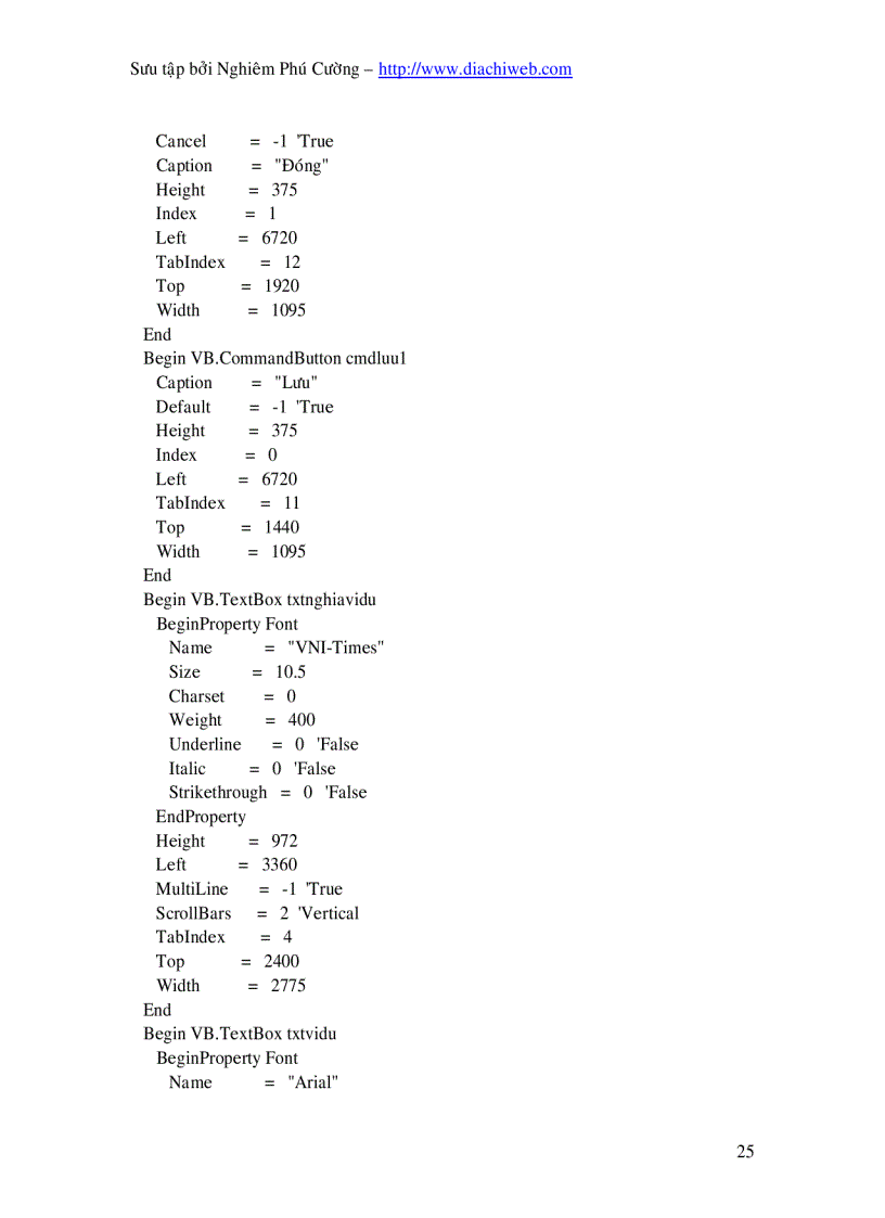image for page Viết Chương Trình Từ Điển Bằng Visual Basic