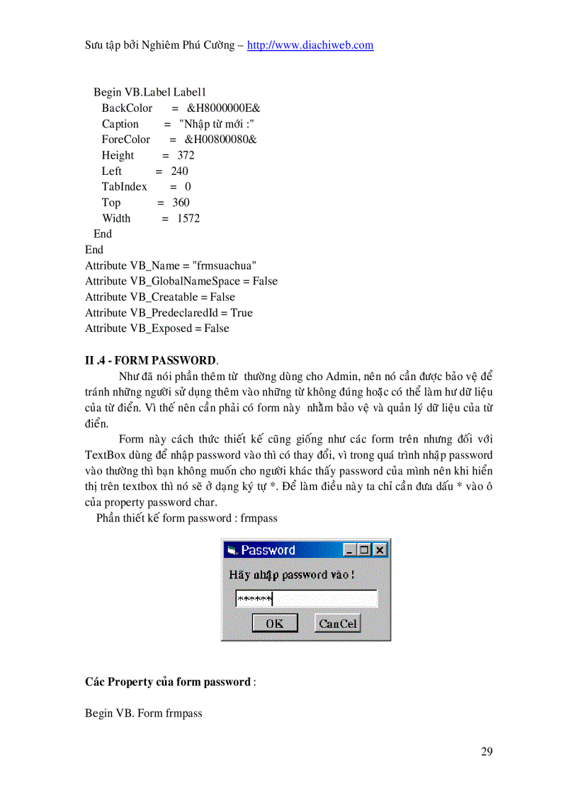 image for page Viết Chương Trình Từ Điển Bằng Visual Basic