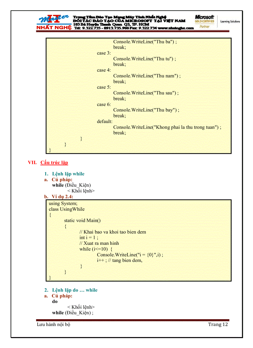 image for page Nhập môn C với viualbasic 2008