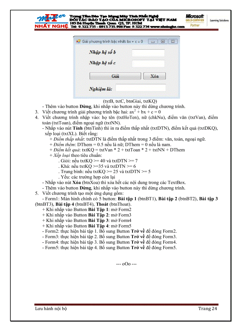 image for page Nhập môn C với viualbasic 2008