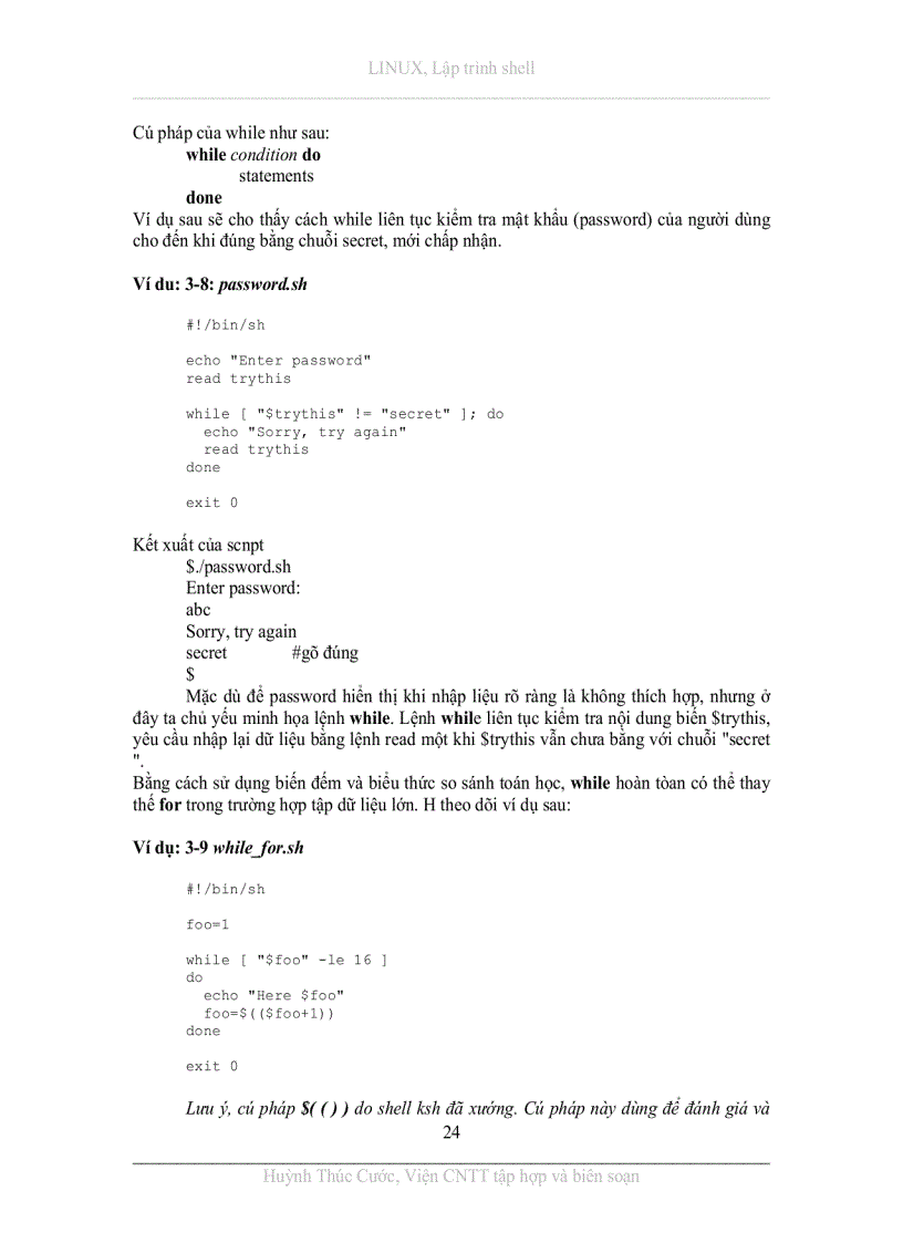 image for page Lập trình Shell Linux cho sinh viên