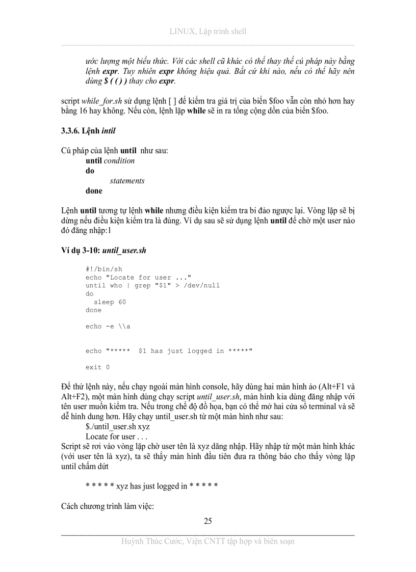 image for page Lập trình Shell Linux cho sinh viên