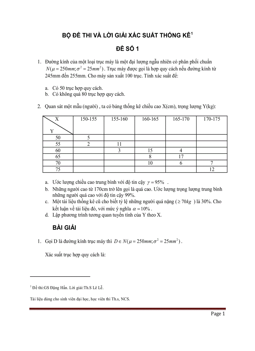 image for page Đề thi xác suất thống kê