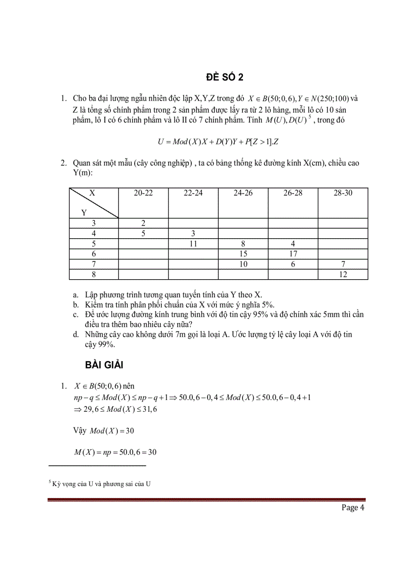 image for page Đề thi xác suất thống kê