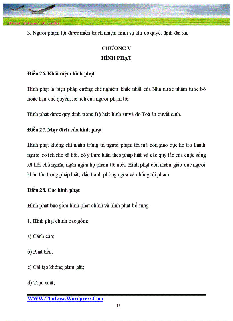 image for page Các VBPL trong Đề cương môn học Luật hình sự