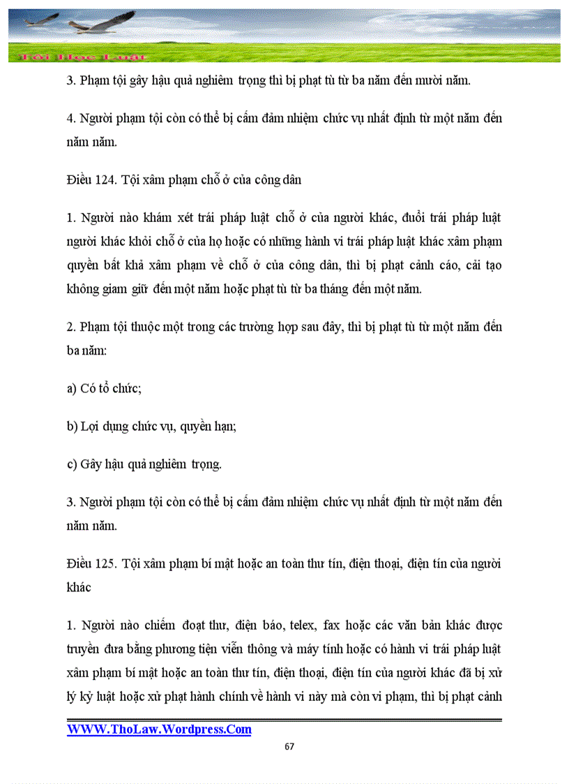 image for page Các VBPL trong Đề cương môn học Luật hình sự