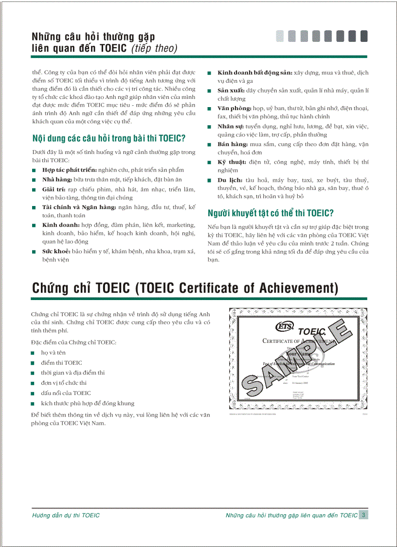 Hướng dẫn thi TOEIC