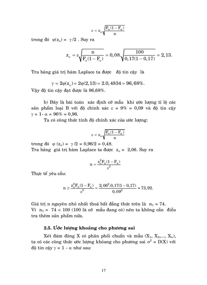 image for page Ôn thi cao học môn Toán kinh tế Phần 3 THỐNG KÊ