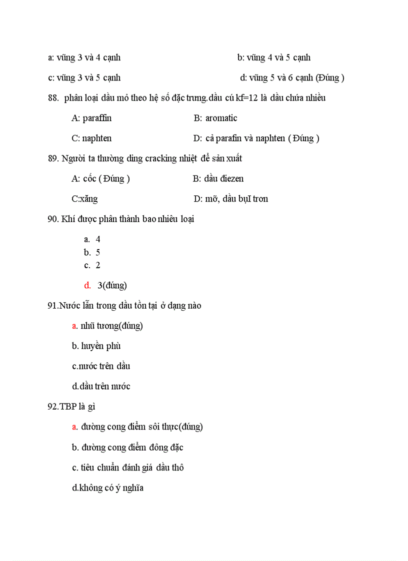 image for page Câu hỏi trắc nghiệm có đáp án môn Hóa học dầu mỏ phục vụ cho sinh viên lọc hóa dầu