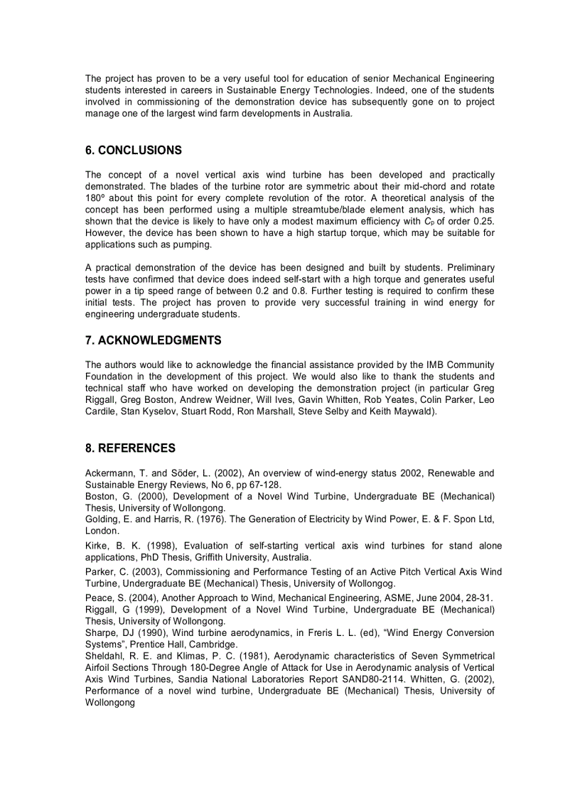 image for page Sự phát triển và phân tích một Turbine gió trục đứng